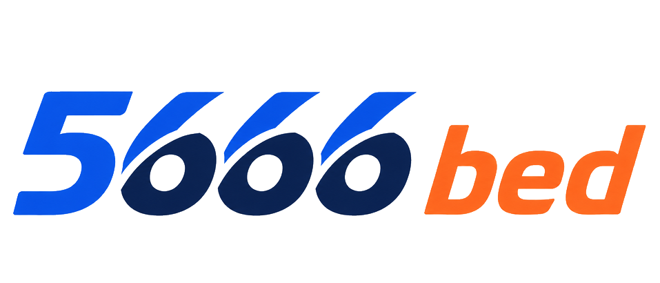 5666 bed logo in coral theme